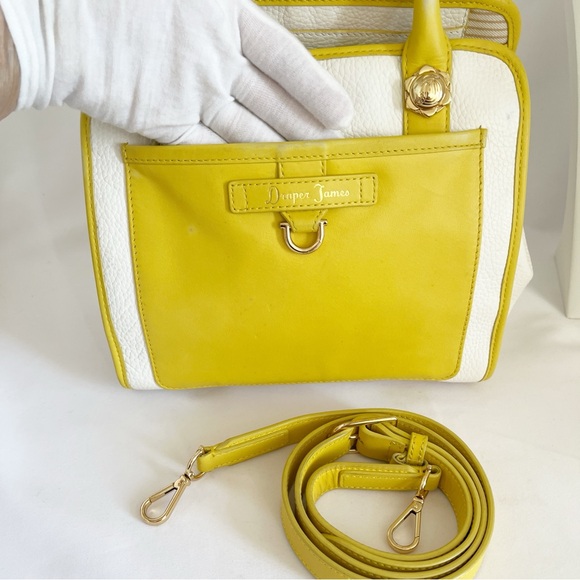LOW START🔥🔥🔥DRAPER JAMES Yellow and White Satchel/ Crossbody